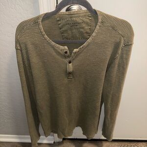 John Varvatos Memphis Waffle Henley Men's Size Large